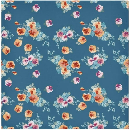 

Bestwell 4 pieces Small-Scale Cute Spring Flowers Satin Napkin Square 20 Inches Table Napkins Soft Smooth Decorative Napkins for Wedding Banquet Party Decoration