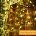 thumbnail image 6 of SATRINO Solar Vine String Lights, 2M Solar String Lights, 8 Modes Artificial Ivy Leaf Solar Plant Vine Lights, Outdoor Ivy Fairy Lights for Outside Wedding Garden Fence Wall Hanging Decor, 6 of 8