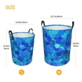 thumbnail image 5 of LNWH Laundry Basket Organizer, Blue Light Scattered Seamless Pattern Foldable Laundry Hamper With Handles Waterproof, Small, 5 of 8