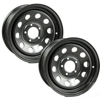 eCustomrim 2-Pack Trailer Wheels 14X5.5 14" Black Modular 5 Lug Rim On 4.5" Center