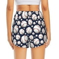 thumbnail image 4 of Xecao's Cute Basebal for a double-layer running short for women, perfect for gym, tennis, and more, featuring a convenient pocket., 4 of 9