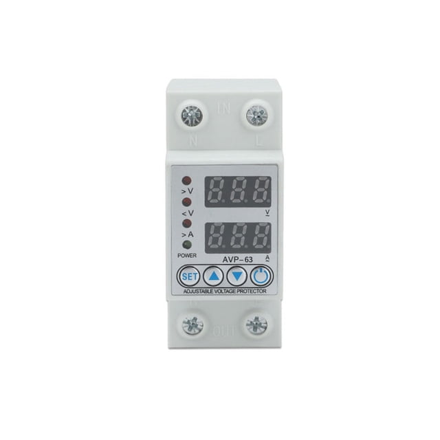 Naiovety Dispositivo de protección de bajo voltaje contra sobretensión de carril Din, relé Protector de pantalla Digital para oficina en casa, Accesorios para electrodomésticos 63A Naiovety HA075615-02