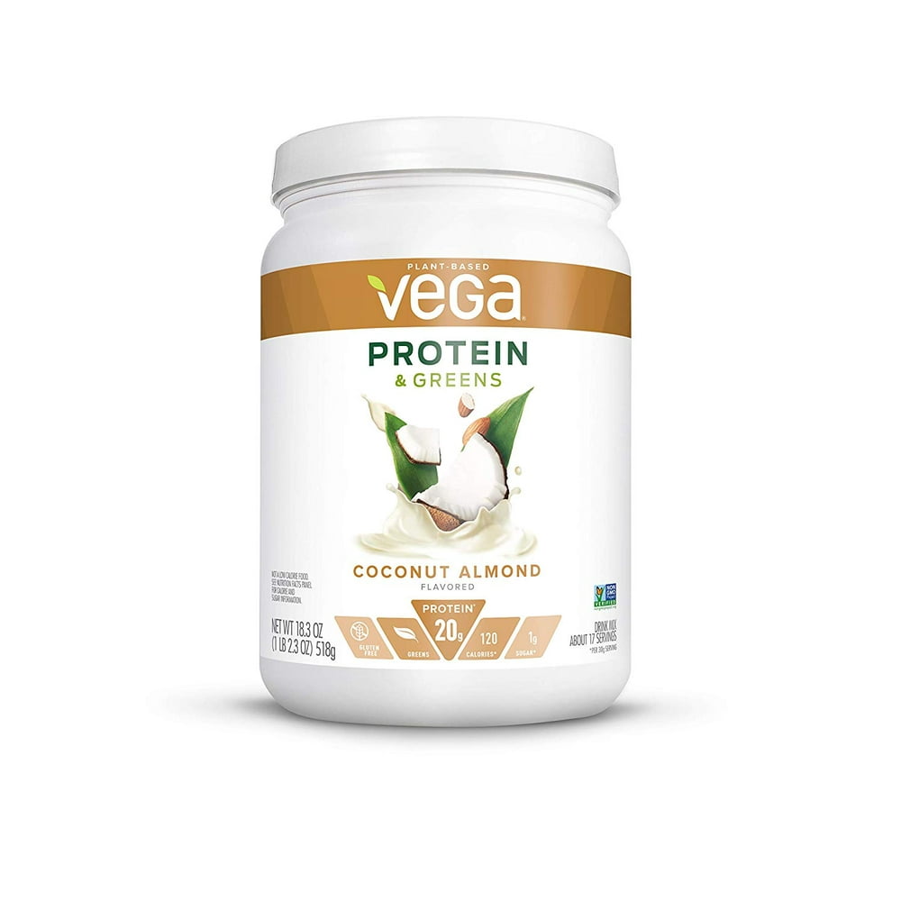 Vega Protein and Greens Coconut Almond Plant Based Protein Powder, Keto ...