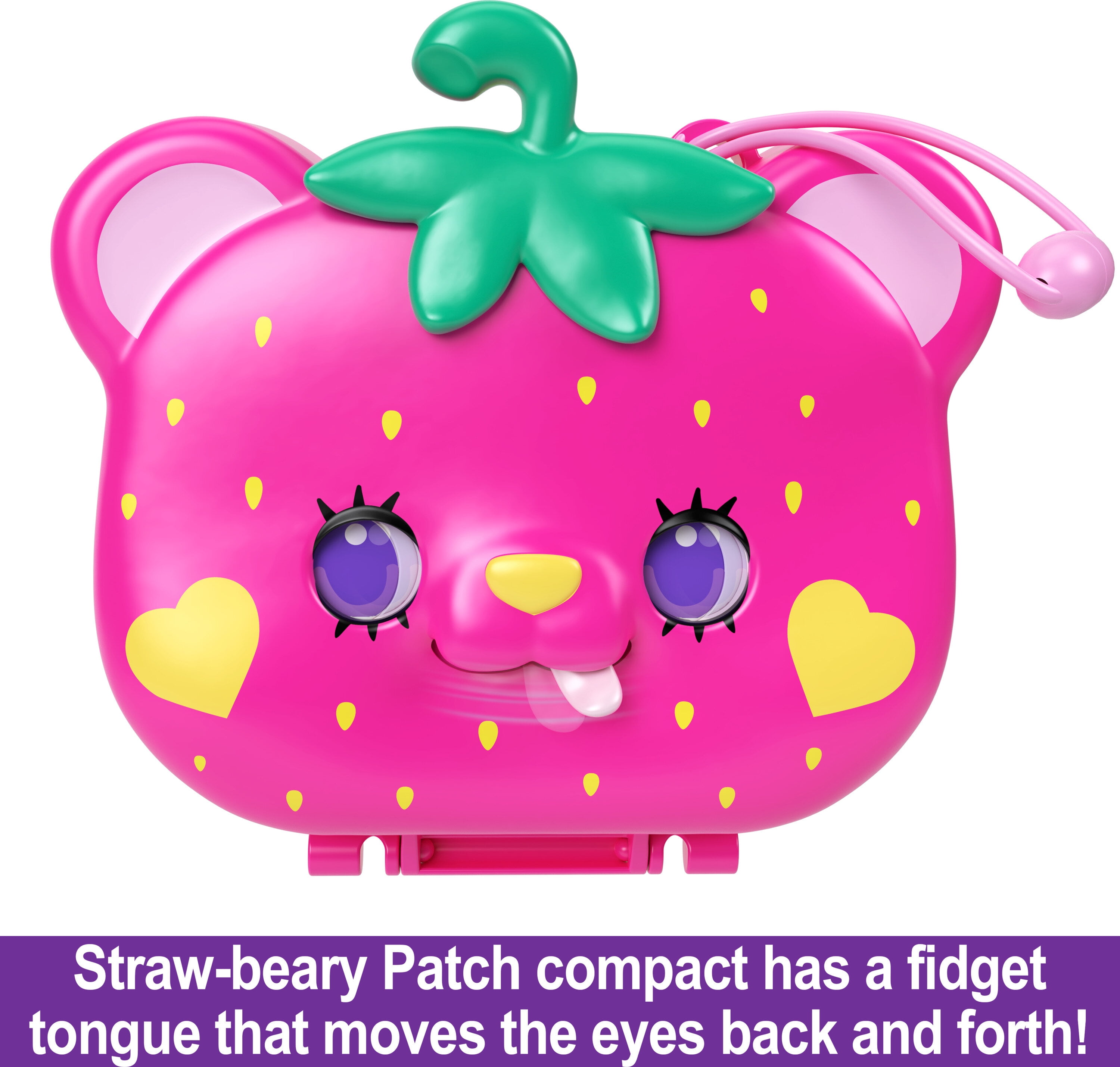 Polly Pocket Dolls and Playset, Fidget Exterior Travel Toy, Strawbeary Patch Compact & Accessories  (图3)