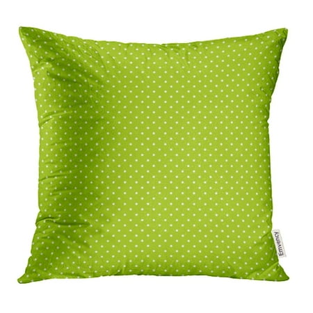 Bright Lime Zebra YWOTA White Birthday for Bright Lime Green Small Polka Dots Pattern Polkadots Blog Pillow Cases Cushion Cover 16x16 inch ()