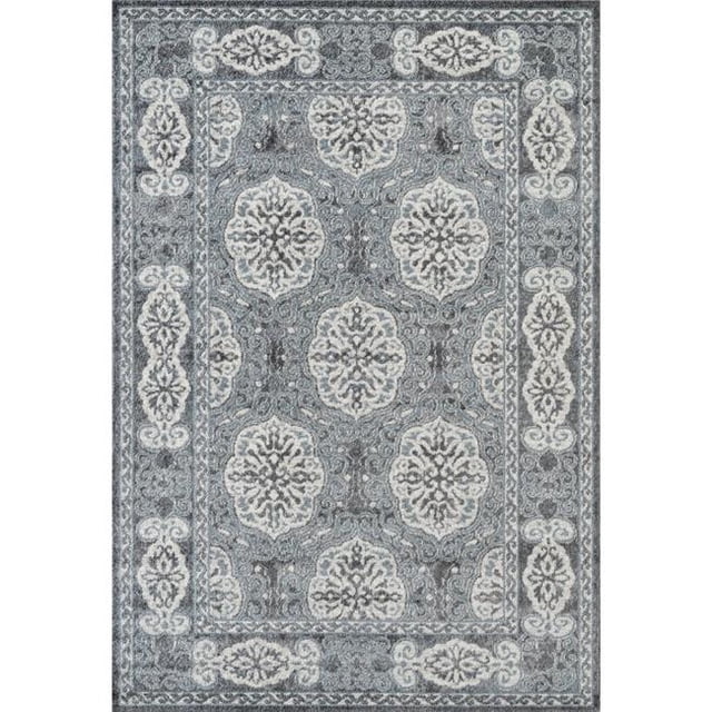 Amer Rug ALX105176 5 ft. 1 in. x 7 ft. 6 in. Ale x andria 10 Power-Loomed Area Rug - Steel Blue