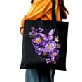 thumbnail image 5 of Leisuo Canvas Tote Bag for Women - Rose Flower Design - Large Capacity Shoulder Bag 14.1x15.7in, 5 of 6