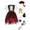 H, variant on Halloween Pirate Costume Set for Women Adult Hollow Out Backless Design Knitted Fabric Performance Suit for Holiday Party Stage Cosplay
