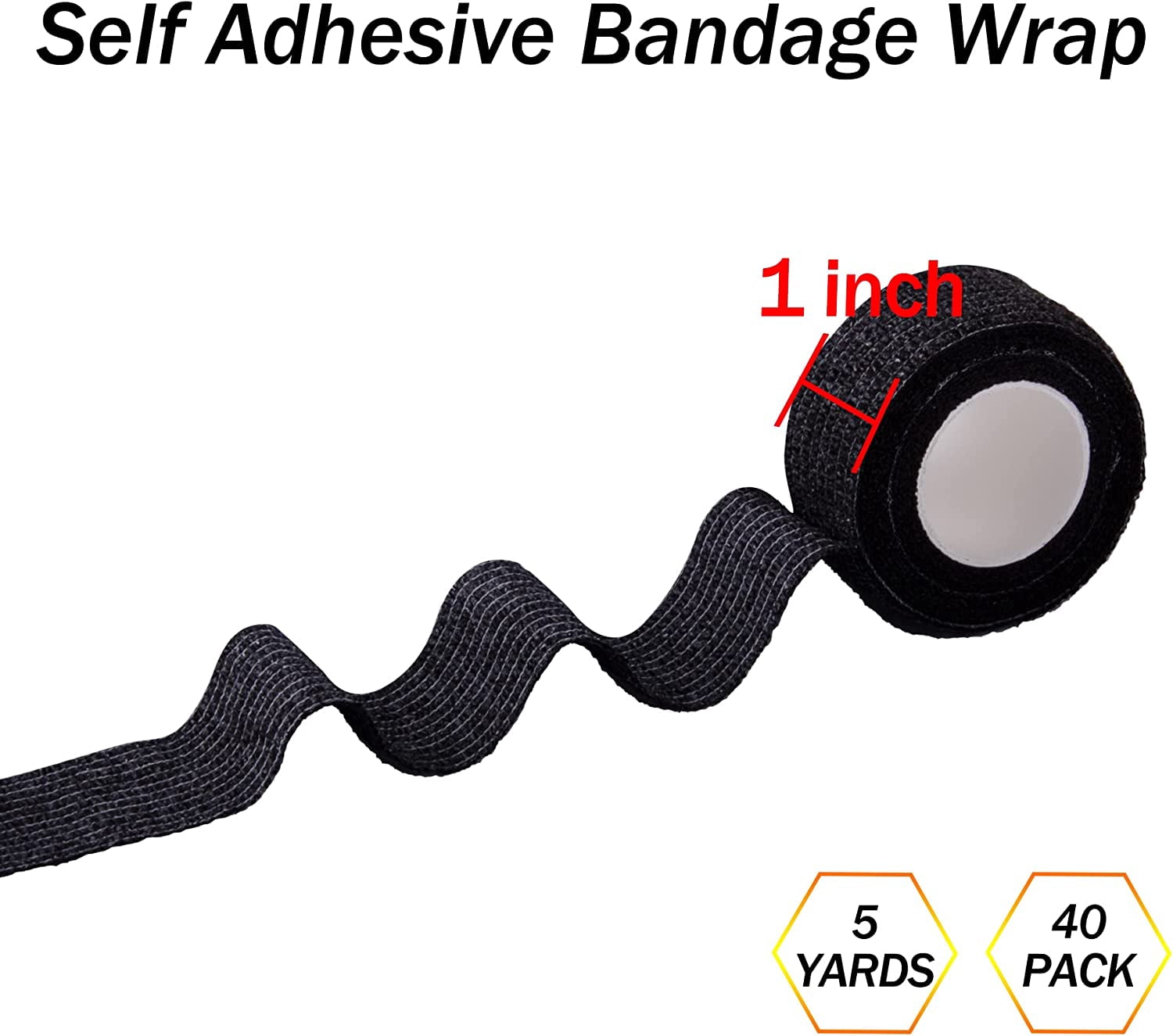 40 Rolls Self Adherent Wrap 2 Inch Self Adhesive Bandages Wrap Tape Stretch Bandage Self Stick Bandage Wraps for Wrist Ankle Swelling Sprains(20 Colors)