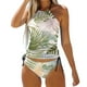 thumbnail image 1 of MKLEKYY Trajes De Baño Completo Mujer Women'S Swimwear Tankini 2 Piece Normal Swimsuit Backless 2 Piece Printing Adjustable Print Color Padded Strap Bathing Suits Sexy Vacation Beach Wear 6, 1 of 4