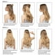 thumbnail image 4 of Extensiones de cabello largo, rizado y ondulado, ajustables, sintéticas, con alambre invisible y color negro., 4 of 5