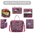 thumbnail image 2 of Large Insulated Tote Bag with Zebra Print - Leakproof Cooler Bag for Lunch, Travel & Picnic, Multi-Pocket Waterproof Thermal Tote for Office, Outdoor, Gym, School - Modern Zebra Stripes Design, 2 of 5