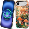 thumbnail image 5 of Magnetic Phone Case for iPhone 17 Air, Compatible with MagSafe, Durable 2 Layers Full Covered Shockproof Protective Cover-Whimsical Mushroom Case forest, 5 of 7