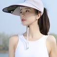 thumbnail image 5 of Sombrero para el sol plegable de ala ancha con cremallera, gorra para el cuello con bloqueo UV, sombrero para el sol para la playa al aire libre de verano, 5 of 5