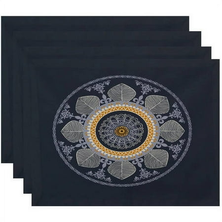 

Simply Daisy 18 x 14 Stained Glass Geometric Print Placemats Set of 4
