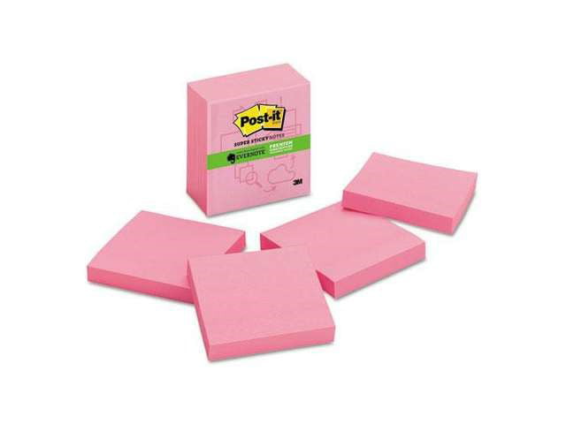 90 Sheets/Pad Super Sticky 5 Pads Light Pink Post-It Notes 3" x 3" 
