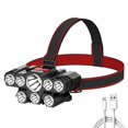 thumbnail image 2 of Lámpara 8LED Faro 1200mAh Recargable Al aire libre Senderismo Camping Correr Lámpara de trabajo Ndcxsfigh Nuevos Originales, 2 of 9