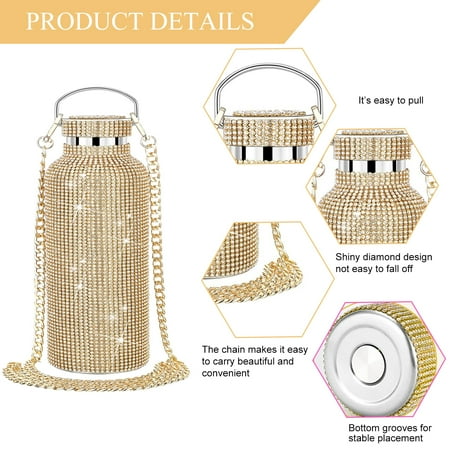 

Jmtresw 350ml/500ml/750ml Jmtresw Thermos Bottle with Chain Water Bottle Girl Women Gift
