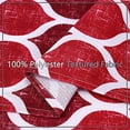 thumbnail image 6 of 2 Pcs Tier Curtains, Rod Pocket Lattice Pattern Geometric Printing Short Curtain, 6 of 9