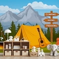 thumbnail image 7 of Wallpaper Cartoon Forest Mountain Scenery Outdoor Campfire Camper Peel and Stick Wall Murals 69"H x 96"W Removable PVC Wall Paper Self-Adhesive Wall Paintings Art Decor for Bedroom Living Room, 7 of 7