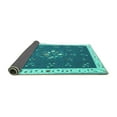 thumbnail image 2 of Ahgly Company Indoor Square Abstract Turquoise Blue Contemporary Area Rugs, 3' Square, 2 of 4