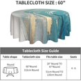 thumbnail image 3 of Blue and Turquoise Marble Round Tablecloth 60 Inch Water Resistant Spill Proof Washable Table Cloth Decorative Fabric Table Cover for Dining Table Buffet Parties and Camping Daisy, 3 of 6