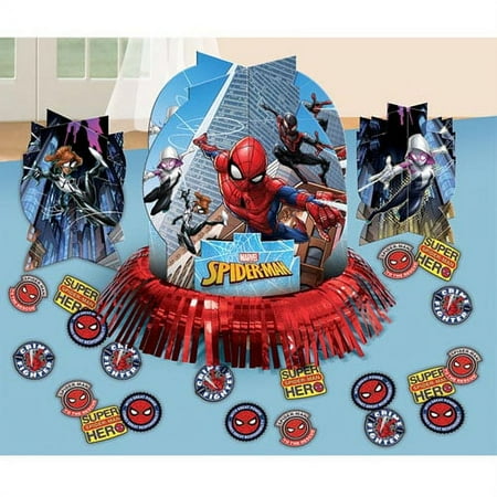 Spider-Man Webbed Wonder Marvel Superhero Birthday Party Table Decorating Kit