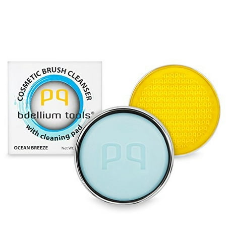 Bdellium Tools Cosmetic Brush Cleanser Solid Brush Soap with Cleaning Pad Ocean Breeze Scent