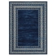 thumbnail image 2 of Washable Area Rug for Living Room, Modern Bedroom Carpet with Non Slip Backing, Soft Low Pile Geometric Indoor Rug for Dining Room Home Office, 2×6 ft to 10×13 ft, Blue Tones or Reddish Brown, 2 of 9