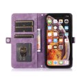 thumbnail image 6 of for iPhone XR Wallet Case for Women Men, iPhone XR Case, Flip Leather Shockproof Magnetic Zipper Pocket Wallet Purse Case w/Stand Card Slot Holder Wrist Strap for iPhone XR,Purple, 6 of 9