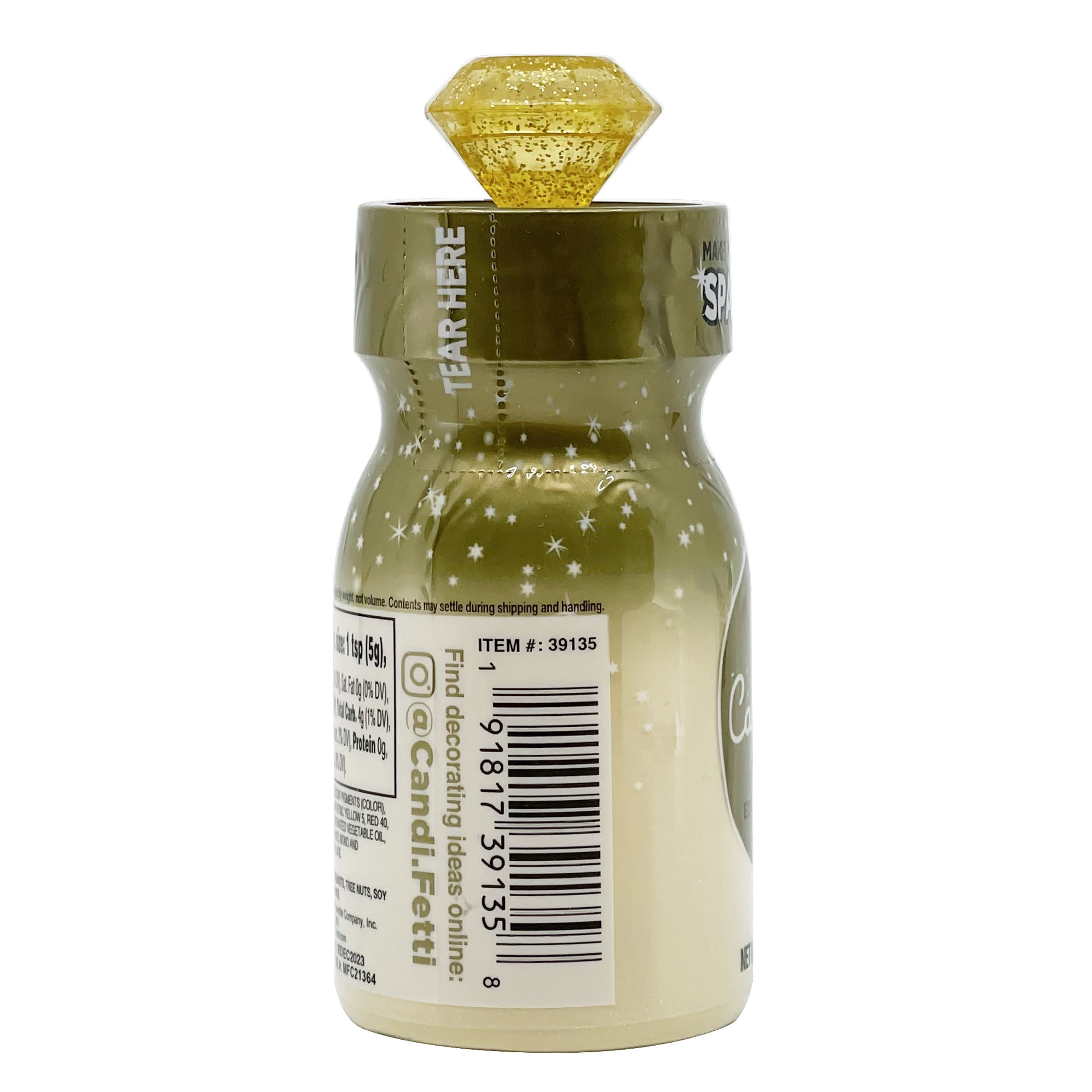 (3 pack) CandiFetti Gold Edible Sparkle Dust, 2.47 oz