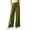 Army Green, variant on Womens Vertical Textured Wide Leg Pants Adjustable Fabric Drawstring Elastic High Waist With Side Inset Pockets Lightweight Wrinkle Resistant Woven Fabric Loose Full Length Casual Trousers