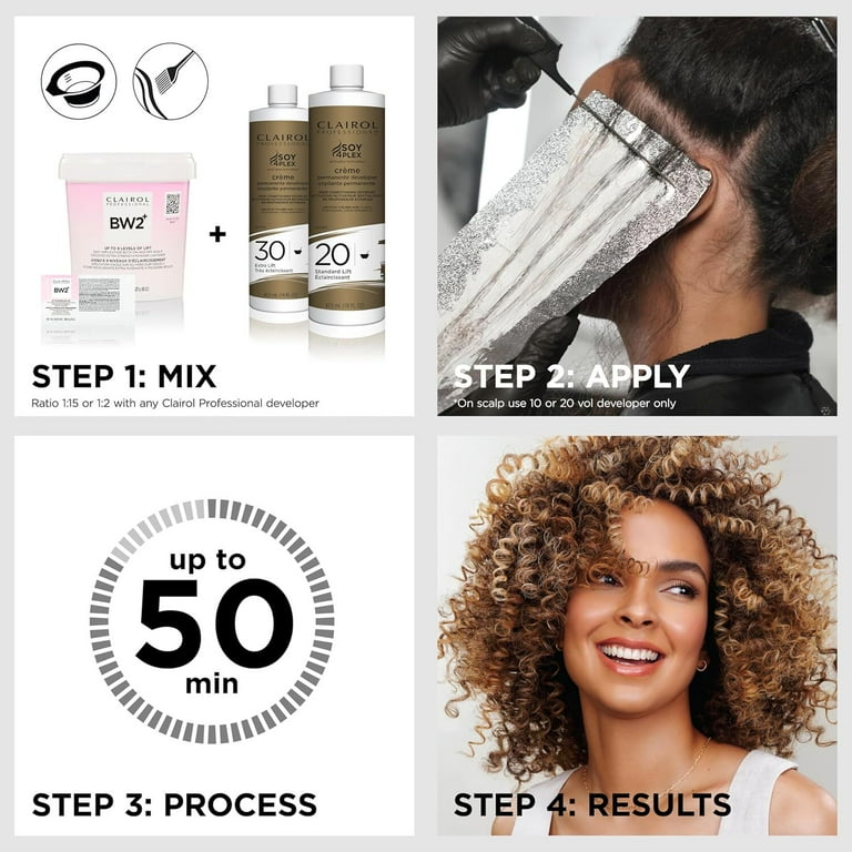 Clairol Professional BW2+ Extra Strength Powder Lightener, Up to 9