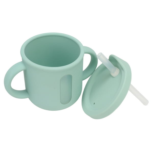 Copa De Entrenamiento Para Niños Pequeños De Tazas Para Bebidas De Silicona Con Manijas Dobles Cubierta A Prueba De Fugas Para Bebés Viajes En El Hogar Leche