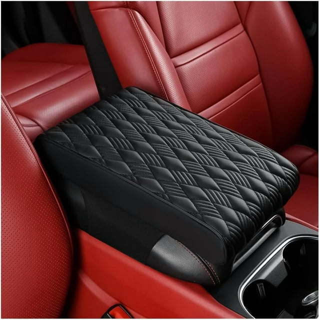 Yazoeia Car Center Console Cover, Leather Waterproof Auto Arm Rest Box Cover, Memory Foam Armrest Cushion Protection Pad, Hand Rest Pillow with Height Increase, Universal Car Accessory CJC912-116052