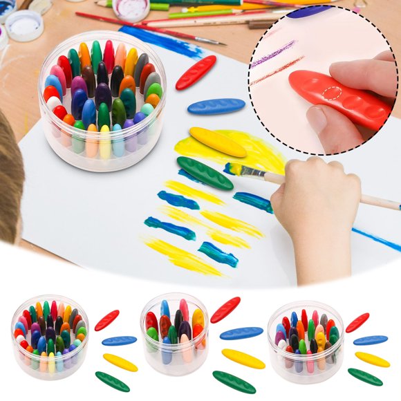 Bowayaoa Plastic Crayons for Kids, Mess-Free Drawing Color Pens, Non-Toxic Oil Pastels, Doodle Art Supplies, Toddler Painting Sticks for Paper