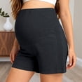 thumbnail image 2 of MEZZALL Women Maternity Shorts Solid Color For Summer Casual Loose Fit Breathable Wear Comfortable Pregnancy Pants For Outdoor Walking Vacation Pregnant Shorts, 2 of 4