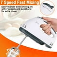thumbnail image 6 of 7 Speed Electric Hand Mixer for Kitchen, Blender Quick Burst with 6 Stainless Steel Accessories, 6 Measuring Spoons, 1 Egg Separator for Easy Whipping Dough,Cream,Baking Cake Egg Cream Food Beater, 6 of 7
