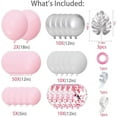 thumbnail image 2 of MMTX Pink Gray Silver Balloon Garland, Pink Theme Balloon Decoration with Pink Confetti Balloons for Birthday Wedding Baby Shower Bridal Shower, 2 of 8