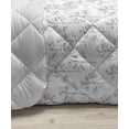 thumbnail image 3 of Floral Down Alternative Comforter, Outline Drawings of Chrysanthemum Aster Camellia Cosmos and Lily, Microfiber Quilt for All Season, 5 Sizes, Charcoal Grey White, by Ambesonne, 3 of 3