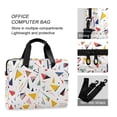 thumbnail image 4 of FORMRS 16" Laptop Bag Carrying Sleeve Case with Handle Travel Shoulder Briefcase, White Triangles, 4 of 8