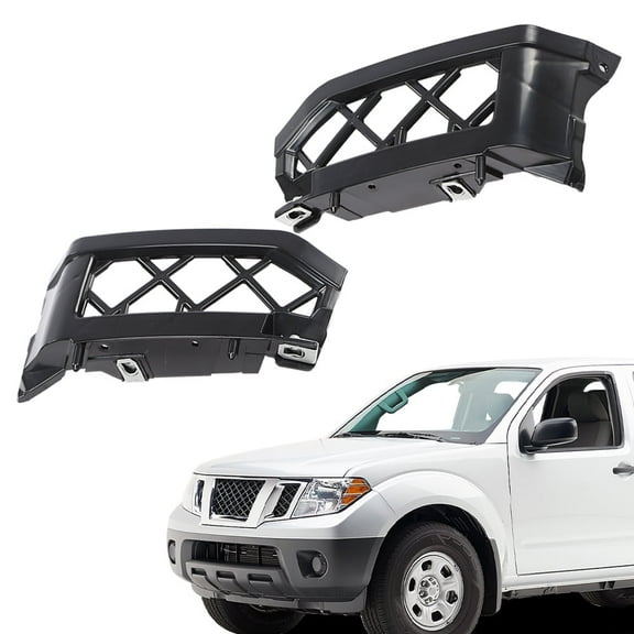 CROSSDESIGN Black Pair Front Bumper Brackets Fit for 2005-2021 Nissan Frontier