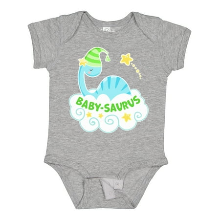 

Inktastic Baby-Saurus with Cute Blue Dinosaur on a Cloud Gift Baby Boy or Baby Girl Bodysuit