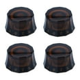thumbnail image 1 of Milaget 4 Pcs Boutons de Guitare Acrylique Universel Pièces de Rechange Entretien Marron, 1 of 9