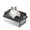 Transparent black 50*35*22CM, variant on Garvee 50cm Semi-Closed Cat Litter Box, PP & Stainless Steel Design, 50*35*22CM Grey