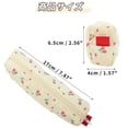 thumbnail image 6 of Unique Bargains Grid Print Pen Pouch Portable Stationery Bag Beige Pink Floral, 6 of 6
