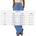 thumbnail image 3 of Nkmbld Womens Linen Pants Wide Leg Drawstring Flowy Plus Size Work Pants Summer Beach Trousers, 3 of 6