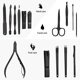 thumbnail image 4 of Dinheiro Set de Manicura Cortaúñas Kit de Pedicura 16 Piezas Cortaúñas de Acero Inoxidable Herramientas de Cuidado Kits de Aseo Profesional con Estuche de Viaje para Mujeres y Hombres, 4 of 8