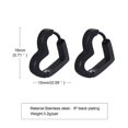 thumbnail image 2 of PAMTIER Women's Stainless Steel Simple Classic Hollow Love Cute Open Heart Shaped Charm Small Huggie Hoop Earrings Ear Stud Piercings Love Statement, 2 of 7