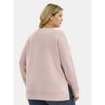 thumbnail image 3 of Time and Tru Women's Tunic Sweatshirt with High-Low Hem, Sizes XS -4X, 3 of 5